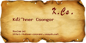 Kühner Csongor névjegykártya