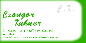 csongor kuhner business card