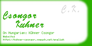 csongor kuhner business card